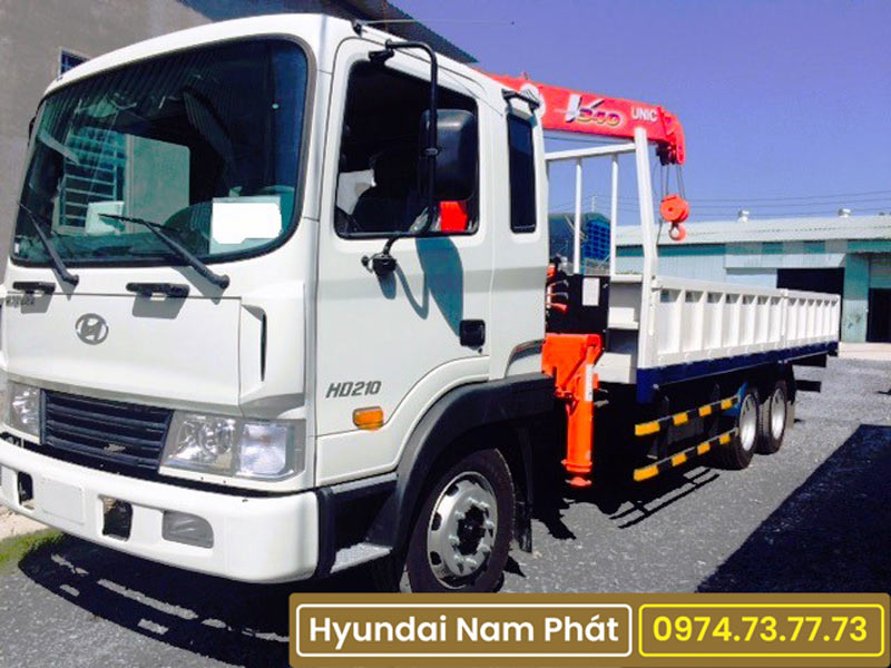 Xe Tải Hyundai HD210 Gắn Cẩu Unic 3 Tấn URV 340 Tải Trọng 12 Tấn